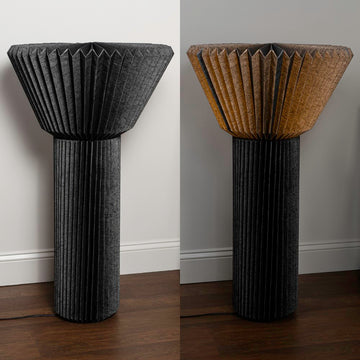 Archer 37" Modern Minimalist Pleated Shade Floor Lamp